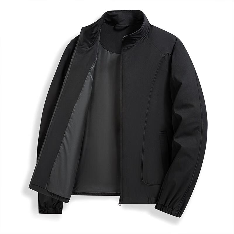 FENGMAO Men's Stand-Collar Wrinkle-Resistant Casual Jacket