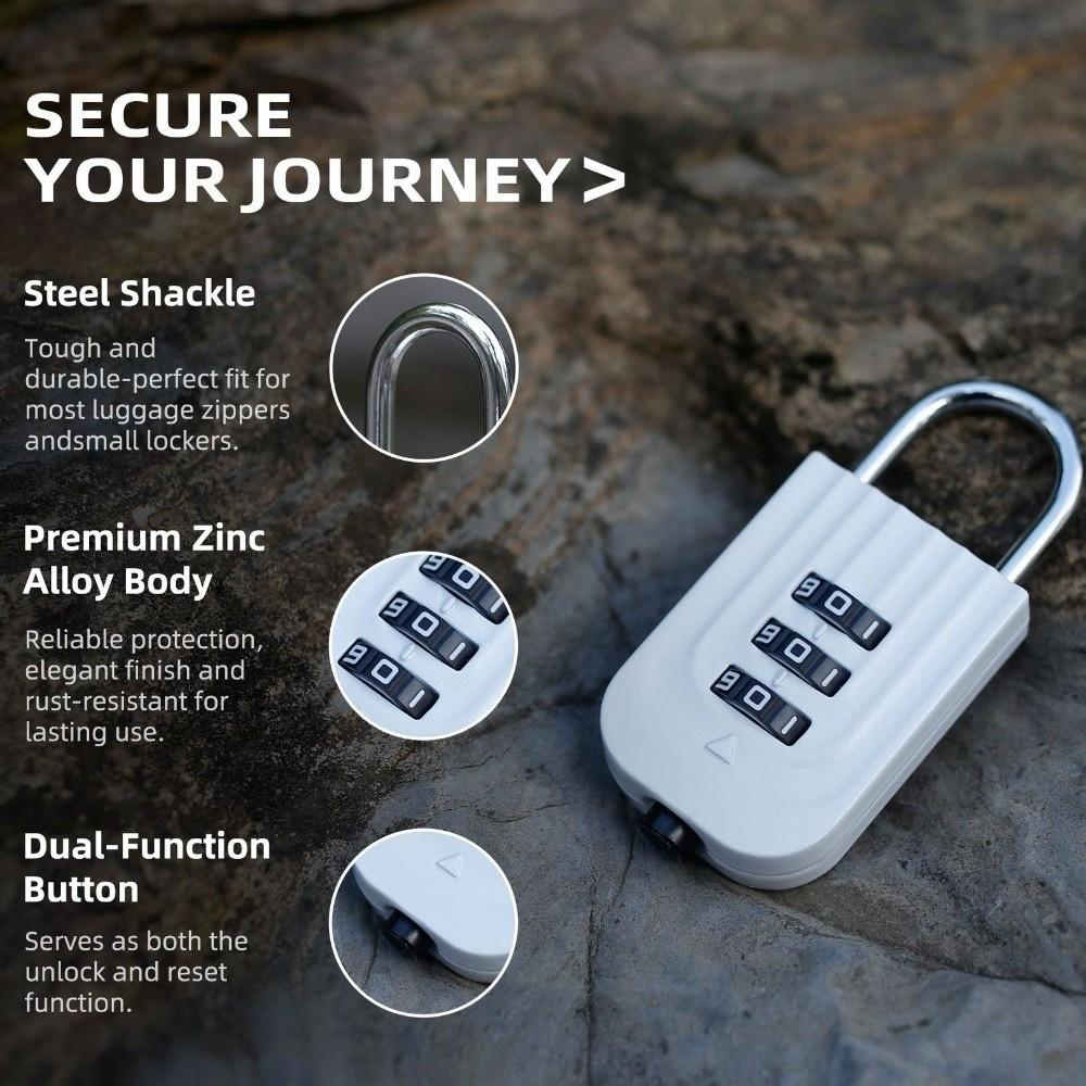 Secure Dormitory Cabinet  Padlock Anti-theft Luggage Combination Lock  Travel Outdoor Tools