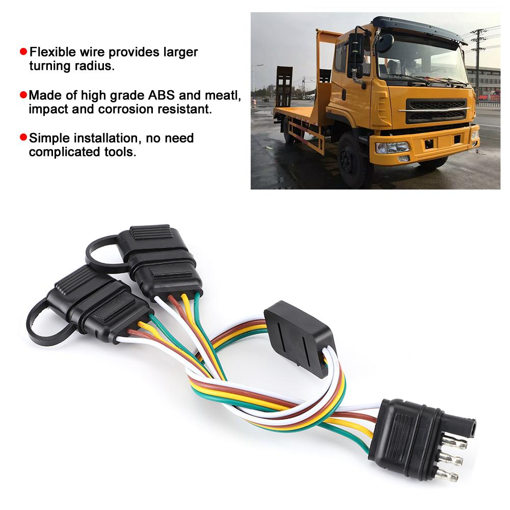 4-контактный разъем для прицепа, два разъема для адаптера, разъем для провода американского типа, аксессуар для прицепов для автофургонов