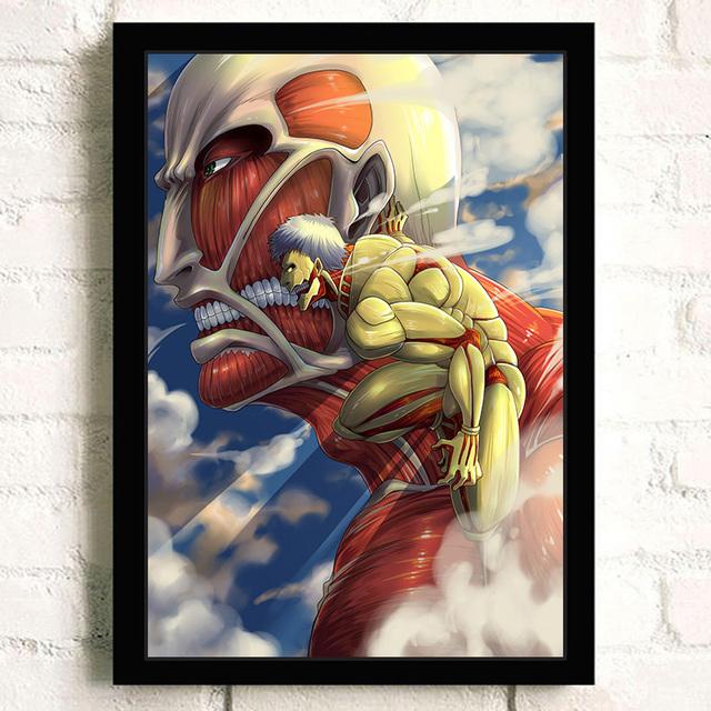 Japanese Anime Attacks Titan Posters, Decorative Prints, Murals, Cafes, Decorative Oil Paintings