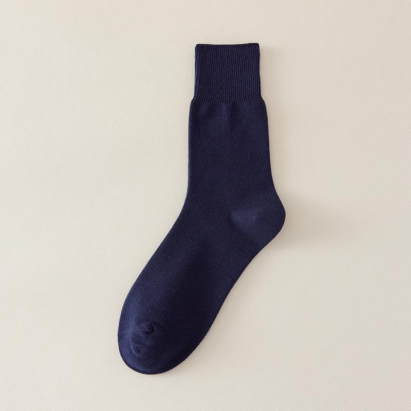 Men's Loose-Fit Lightweight Cotton Long Socks for Seniors, Plus-Size, Thin, Mid-Calf, Spring/Summer