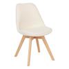 Scandinavian Style Chair "Baya" White Bouclette Atmosphera