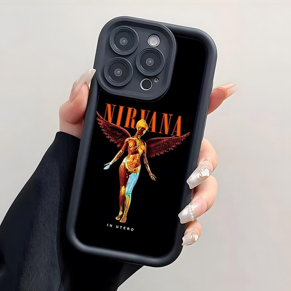 Чехол для телефона Rock Band N-Nirvana Для IPhone 17 Pro Max 15 Pro 16 14 Plus 12 13 Mini 11 Pro Ударопрочный чехол