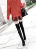 Обувь Элегантные туфли на каблуке для женщин, высокие женские сапоги выше колена, черные с острым носком, новые в Chic Gyaru