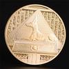 Egypt Gold Plated 40Mm Pyramid Commemorative Coin Tourism Gift Collection