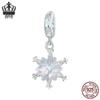 Avle Оригинальная Снежинка Сделай Сам Подвеска: Ювелирные изделия из бусин, покрытых стерлинговым серебром S925, для женщин