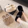 2025 New Autumn and Winter High-end Plush Cotton Slippers = Fashionable Bag Head Fluffy Slippers for Women