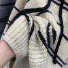 Свитер для женщин зимний хлопковый утолщенный пуловер теплый вязаный эластичный с длинным рукавом оверсайз джемпер свитер топы