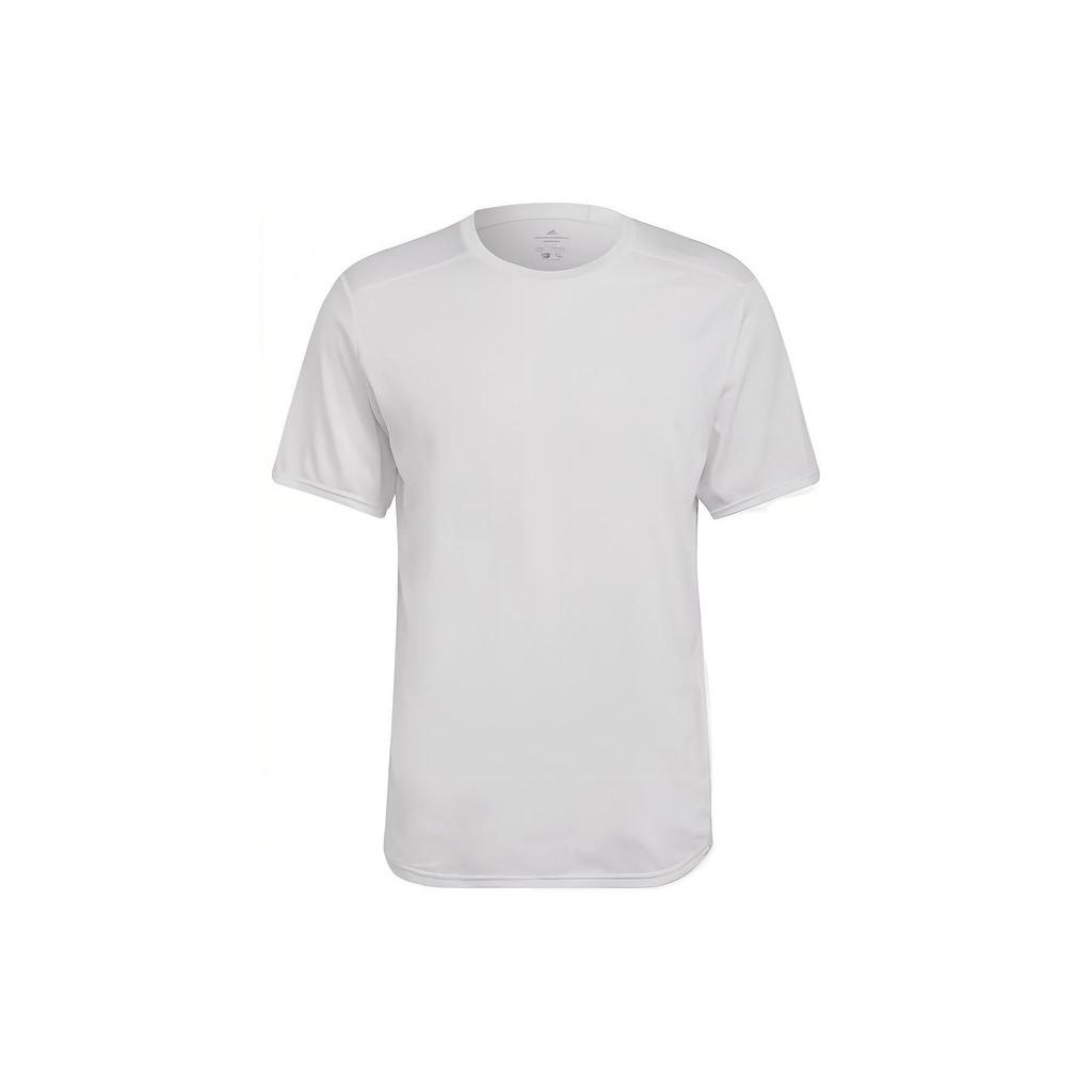Adidas T Shirts Men's White Crew Neck Moderate Straight Fit HC9826