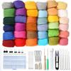 Starter Tool Kit DIY Crafts Foam Mat Needle Felting Kit Wool Roving Felting Sewing Tool Set