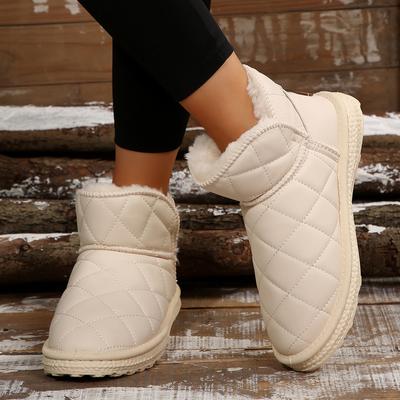 Модные толстые плюшевые зимние ботинки женские нескользящие водонепроницаемые зимние ботинки для женщин удобные теплые хлопковые туфли женские ботильоны на плоской подошве