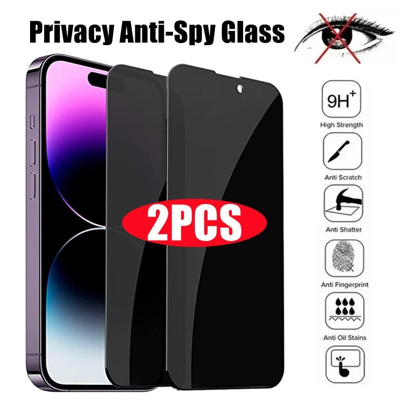 Защитная пленка для экрана конфиденциальности для IPhone 14 11 12 13 PRO MAX Mini Anti-Spy закаленное стекло для IPhone XS Max XR X 15 7 8 Plus SE
