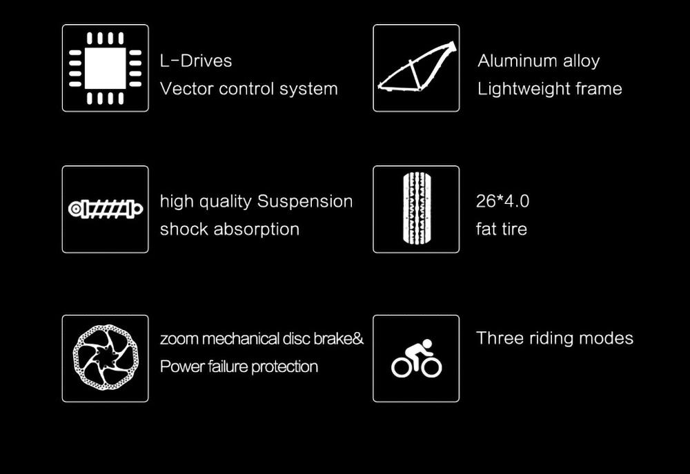 Электровелосипед GOGOBEST GF600, аккумулятор 48 В, 13 Ач, двигатель 1000 Вт, толстые шины 26x4,0 дюйма, рама из алюминиевого сплава, Shimano, 7 скоростей