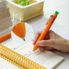 Signing Pen Creative Carrot Shape Ballpoint Pen 6 Color Retractable Pen Smooth Writing Stationery Pen for School
