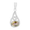 Silver Pendant with Nano 1.6ct Citrine, Cubic Zirkonia (2122777)