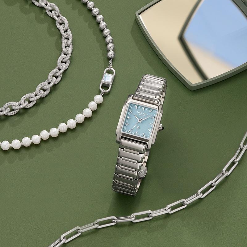 Lola Rose [Stacking] City Roaming Series White Mother-of-pearl Copper Alloy Bracelet Women’s Silver Urban Bracelet—Pearl Large