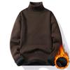 Winter Fleece Warm Sweaters Men's Turtleneck Sweater Knitted Pullovers Knitwear Thicken Men Casual Jumper Slim Fit Pure Sweater