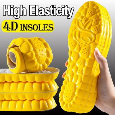 Утолщенные латексные спортивные стельки, мягкие высокоэластичные стельки для обуви из пены с эффектом памяти, вставные подушечки для женщин и мужчин, дышащая массажная подушка