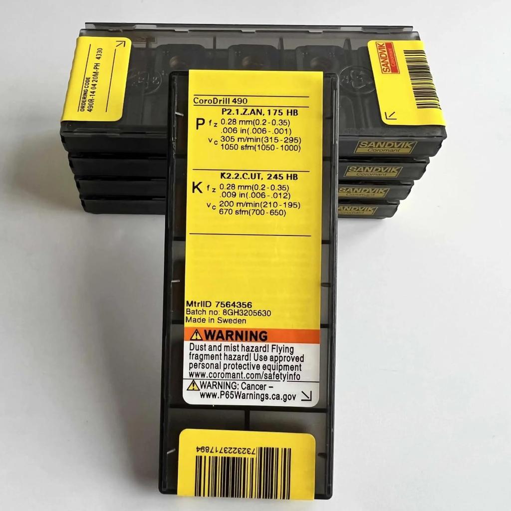 Original Sandvik / 490R-140420M-PH 4330 /Carbide CNC Blade 10 PCS