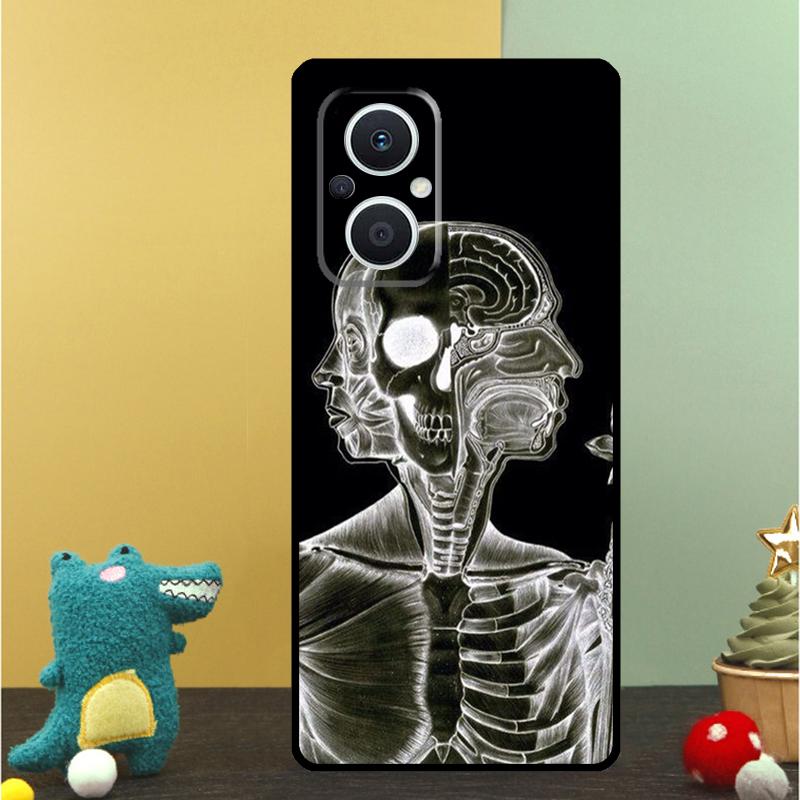 Медицинский чехол-скелет для OPPO Reno 15F 14F 11 12 13 F 14 10 15 Pro 7 8 Lite OPPO Find X5 X6 X8 X9 Pro