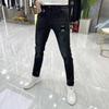 Men's Trendy European Slim-Fit Embroidered Diamond Jeans