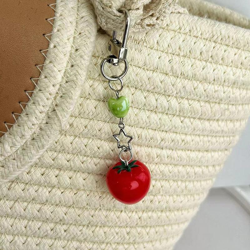 Имитация томатной звезды мобильный телефон цепочка шнурок сладкий свежий брелок для женщин сумка для камеры анти-потеря кулон подарок на день рождения