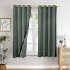 Polyester 100% Blackout Plain Door Curtains|100% Room Darkening| Blackout Door Curtains| 7 Feet |Set of 2| Plain Design |