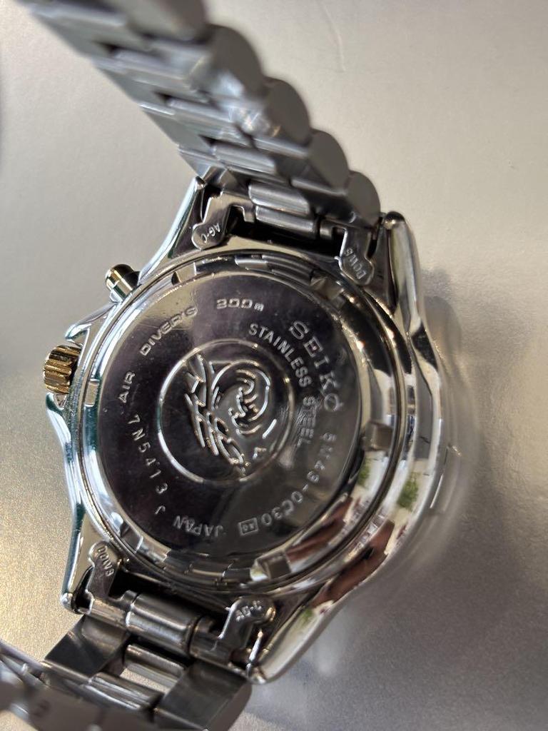 [USED] Junk SEIKO Diver's Watch with White Dial, 5M43-0C30