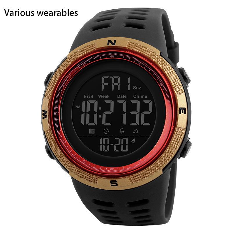 Outdoor Fashionable Luminous Sports Electronic Watch Multifunctional Personalized Luminous Men's Student Watch Waterproof Watch