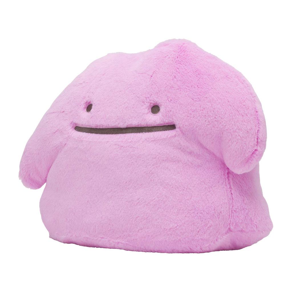 Pokémon Center Original Fluffy Hug Plush Ditto 28 X 37 X 22 Cm (H X W X D)