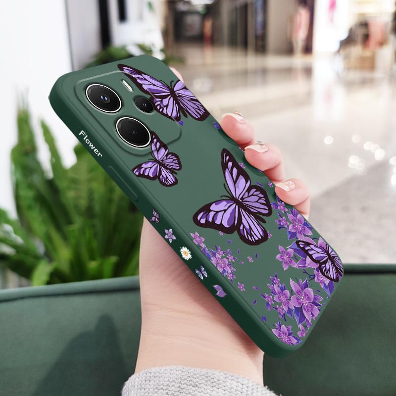 Сказочный чехол-бабочка для телефона Xiaomi Redmi Note 14 13 12 12S 11 11S 10 10S Pro Plus 15 15C 14C 4G 5G Силиконовый чехол