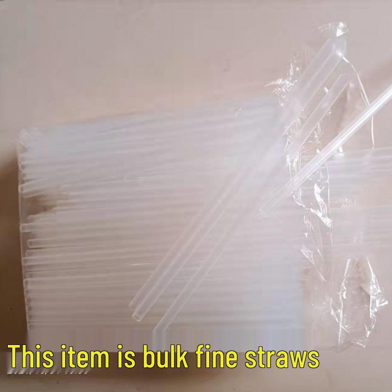 Eco-Friendly Colored Transparent Hard Tip Straws - Individually Wrapped, Disposable, Straight, Thin, for Soy Milk and Juice