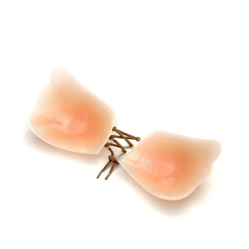 Silicone Push-Up Breast Pasties: Strapless, Invisible Nipple Covers for Small Busts, Ideal for Wedding Dresses.