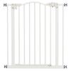 Metal 74-80cm Adjustable Pet Gate Safety Barrier w/ Auto-Close Door White