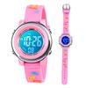 Toddler Boys Girls Kids Digital Children 3D Cute Cartoon 7 Colors Light Waterproof Sports Girls Boys Electronic Watch Years Old Watch, 5-15
