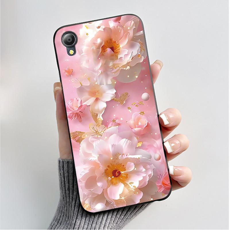 For Asus Zenfone Live (L1) ZA550KL Case Soft Silicone Black Shell Cover Funda Cute Flower Cartoon Printing Phone Casing Capa