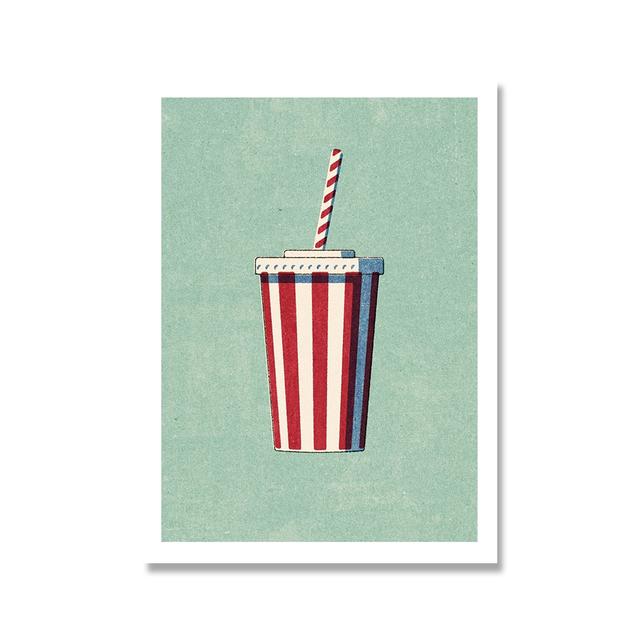 Скандинавские картины Декор для кухни Печать на стенах Фаст-фуд Бургер Мороженое Ресторан Украшения Плакат Картина Без Рамки