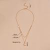 Personalized ins wind source, moon pendant, female double-layer necklace, stacked neck chain, collarbone chain.