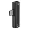 Переходник 2 в 1 Type C на 3,5 мм разъем для наушников и USB для зарядки, многофункциональный трансвертер