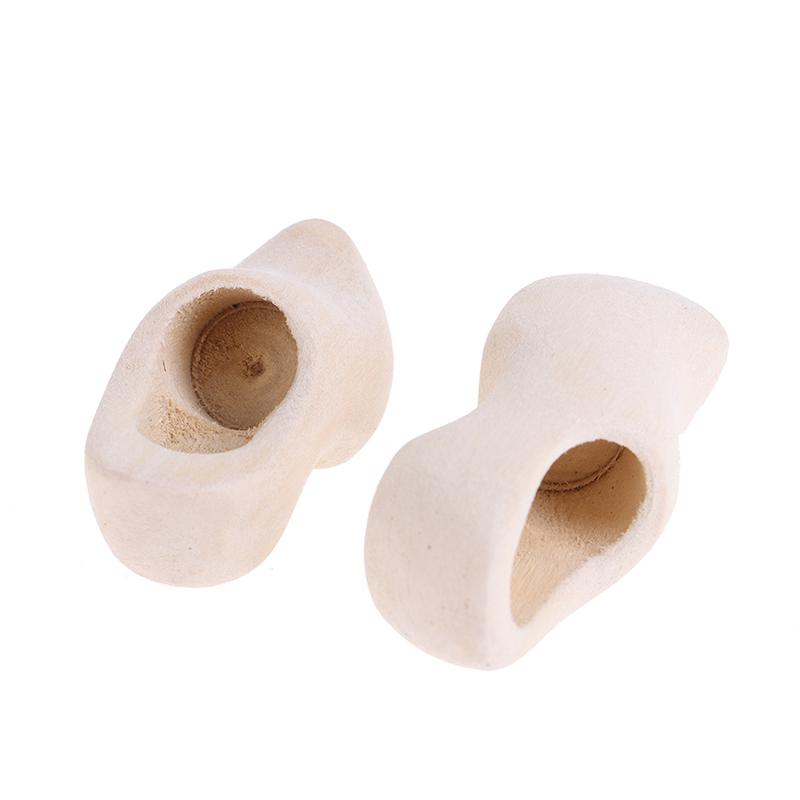 1 пара миниатюрных деревянных ботинок для кукольного домика 1/12, имитационная модель, аксессуары для самостоятельного изготовления