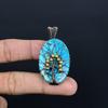 Tree Of Life Blue Turquoise Handmade Gemstone Pendant, 999 Copper Wire Wrapped Antique Jewelry Pendant, For Engagement Gift