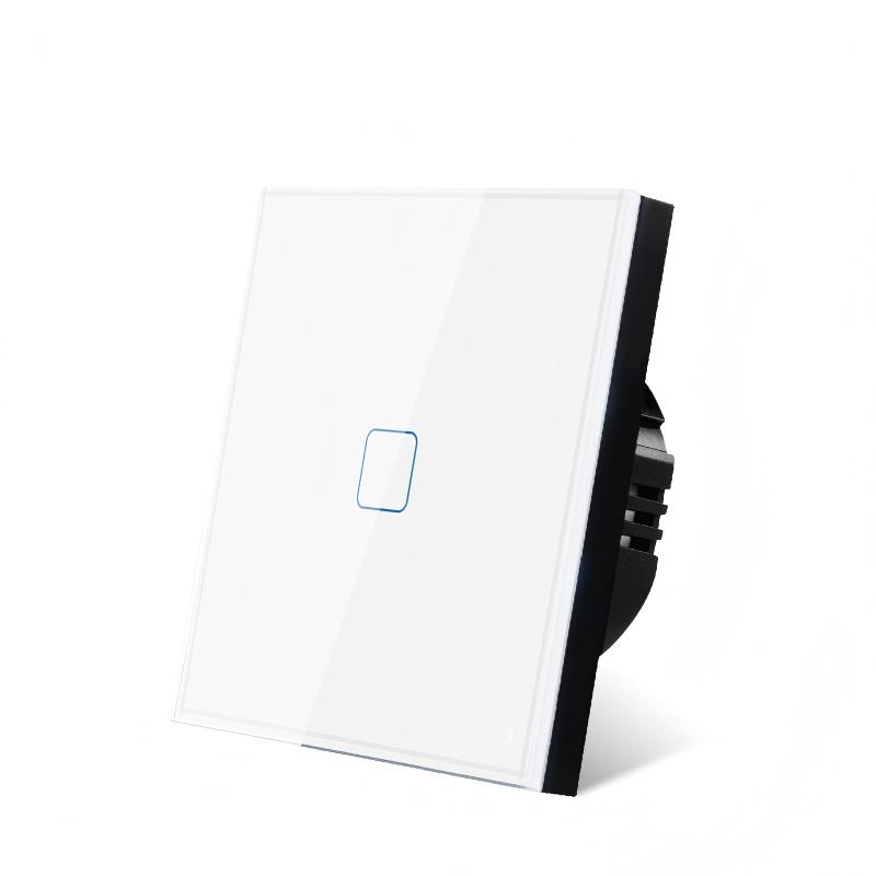 No Neutral Wire Touch Light Switch 1/2/3 Gang Single Live Wire Tempered Glass Panel Wall Switch Home & Hotel | /ODM Factory