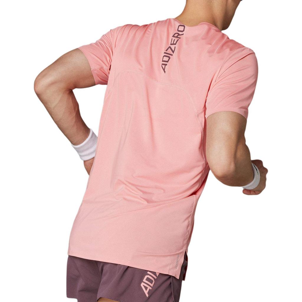 Adidas T Shirts Men's Pink Crew Neck Moderate Straight Fit IM8548