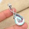 Rainbow Mystic Topaz Solid 925 Sterling Silver Jewelry Pendant For Love Valentine's Day Gift