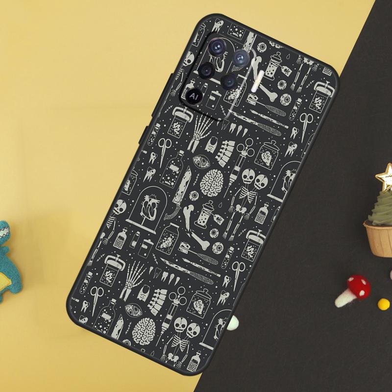 Чехол-кейс с рентгеновским изображением анатомии человека для Oppo A80 A60 A40 A54 A74 A94 A18 A38 A58 A78 A98 A96 A76 A16 A15 A17 A57 A5 A6 Pro