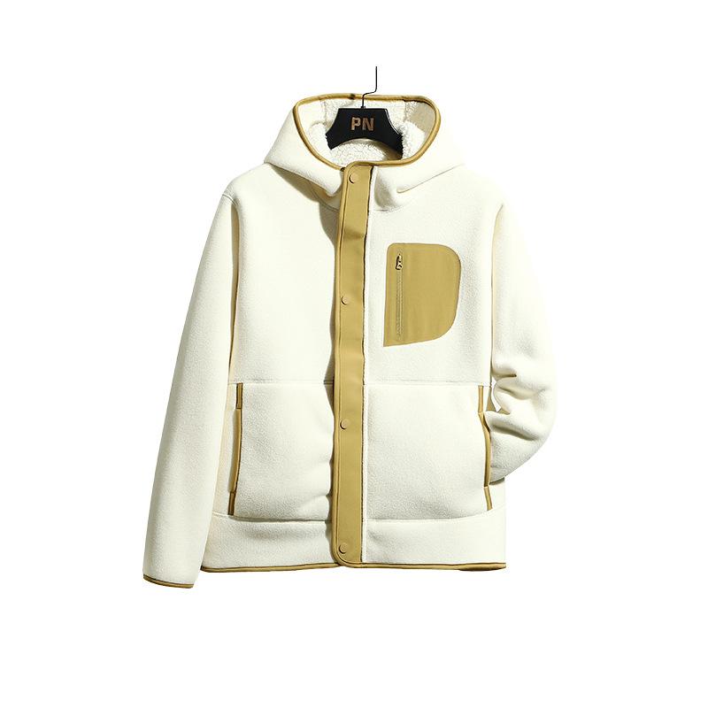 Спортивная куртка Polar Fleece для мужчин и женщин, ветрозащитная, теплая, утолщенная, из овчины, подходящая по цвету куртка