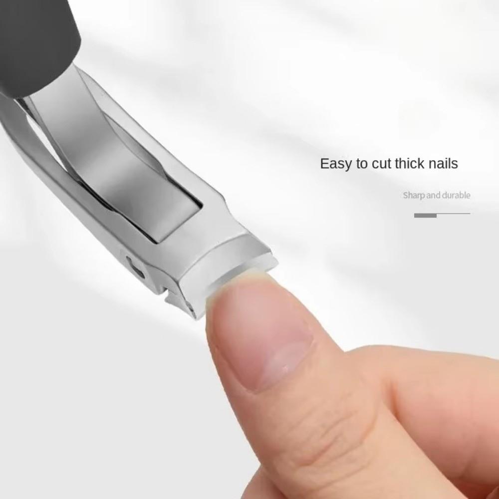 Stainless Steel Curved Cuticle Trimmer Angled Head Toenail Clippers  For Thick Nail Clippers