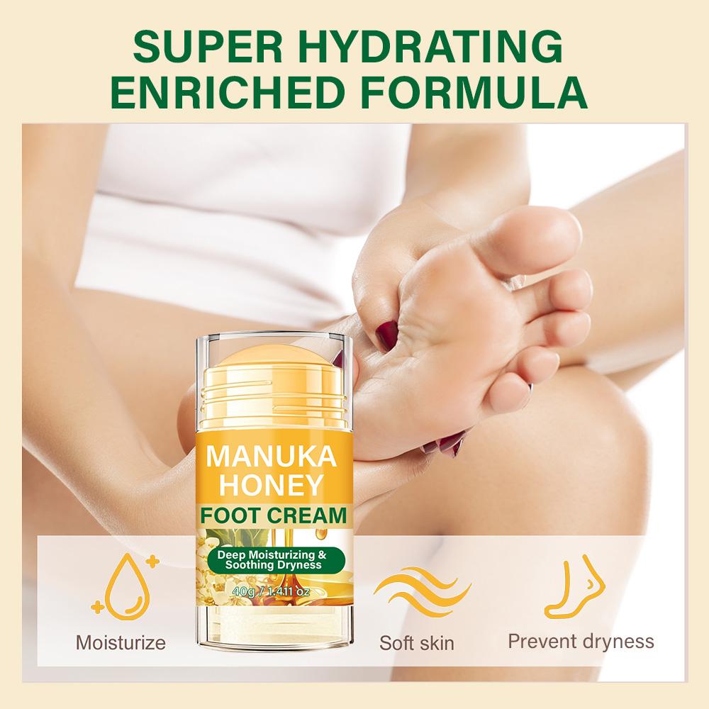 Manuka Honey Foot Cream-Deep Moisturizing & Soothing Dryness For Feet-Suitable For All Skin Types, 40g