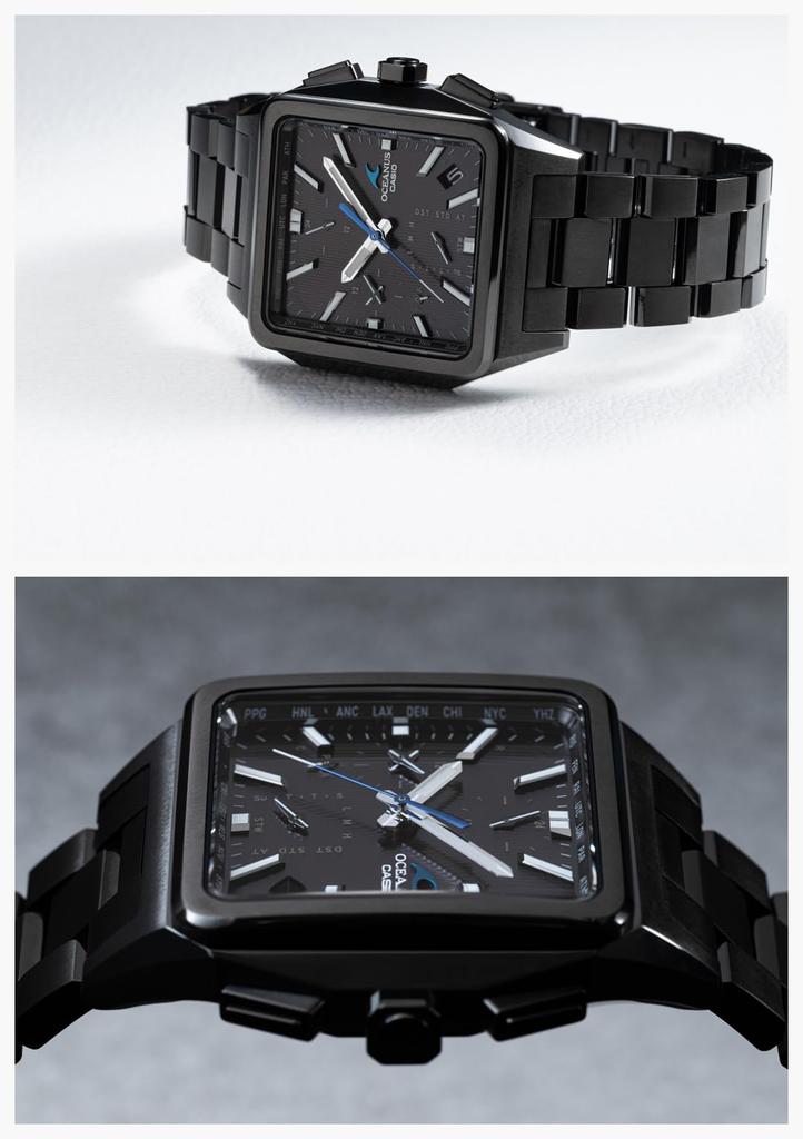 Часы Casio Oceanus (OCW-T5000B-1AJF) Сделано в Японии, Классическая линия, Bluetooth, Радиоуправляемые солнечные часы, Сапфировое стекло, Мужские, Черные