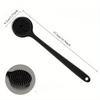 Silicone Bath Brush with Long Handle,Double-sided Usable,Hanging Hole Design for Easy Storage,Bath Brush/massage Granule 2-in-1.